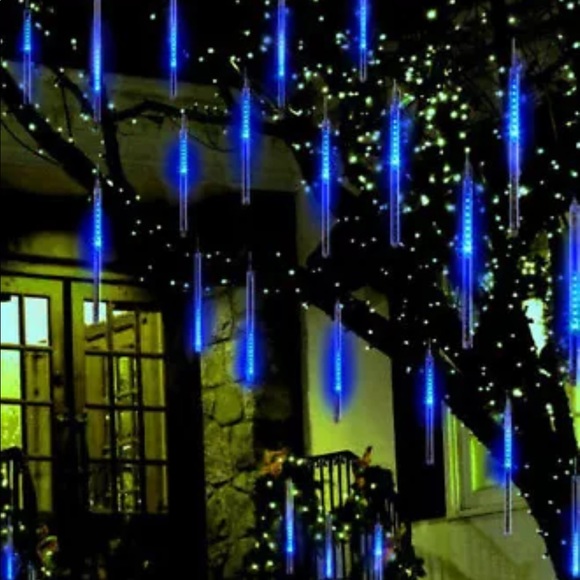 Upgraded 50cm 10 Tubes 540 LED Meteor Lights BLUE - Picture 3 of 11